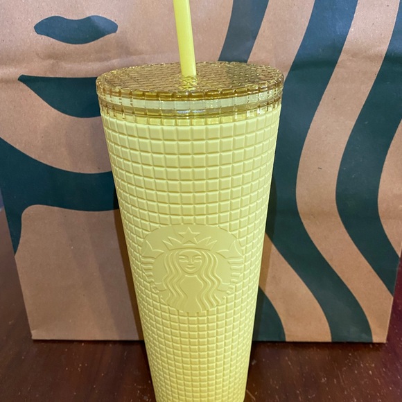 Starbucks Other Starbucks Tumbler Yellow Grid Matte Jan 223 Release